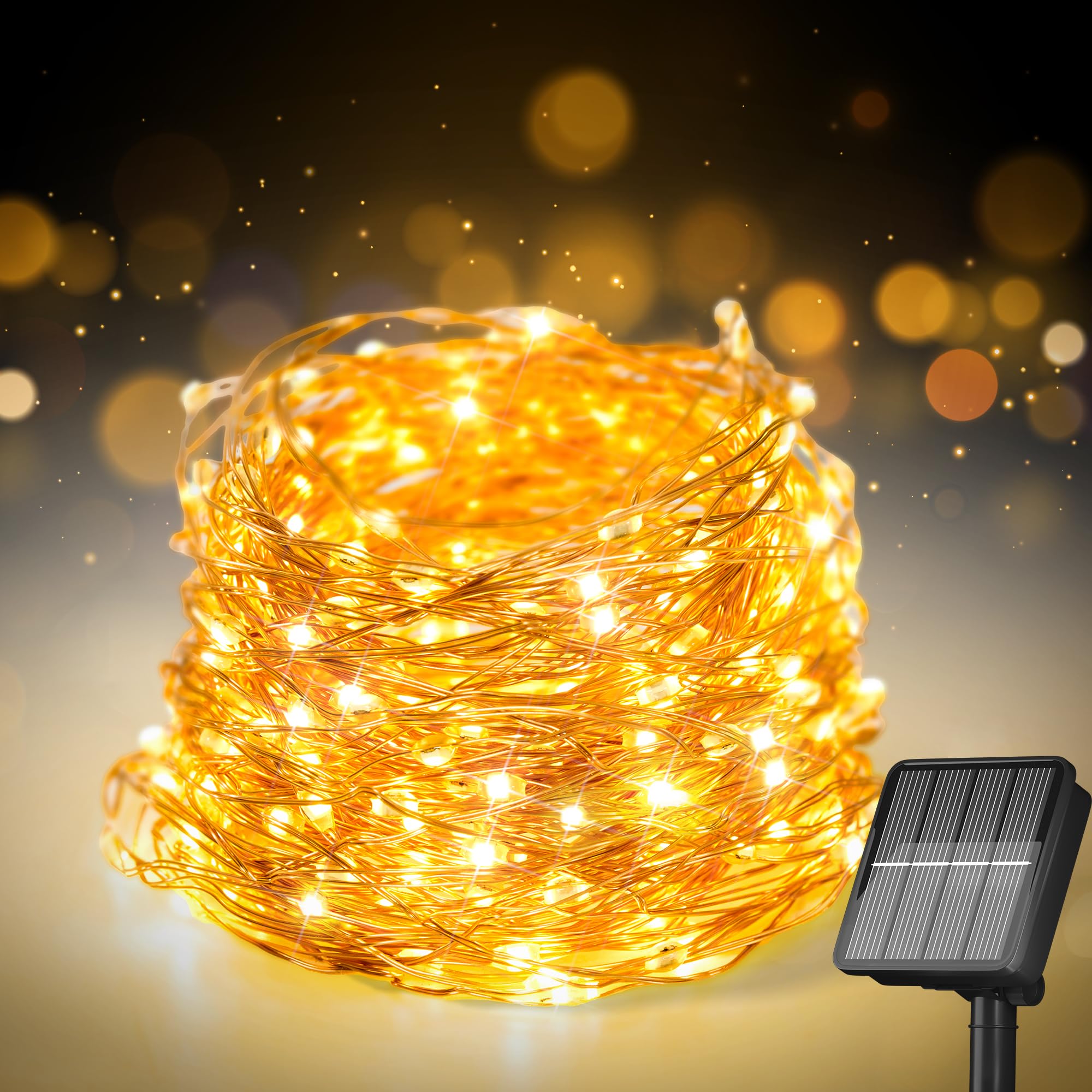 NOMMON Solar String Fairy Lights - 200/500 LED - Waterproof IP65 For Outdoor Garden, Patio, Christmas - Multi-Color Options